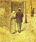 Man and Woman on the Street Charles Angrand
